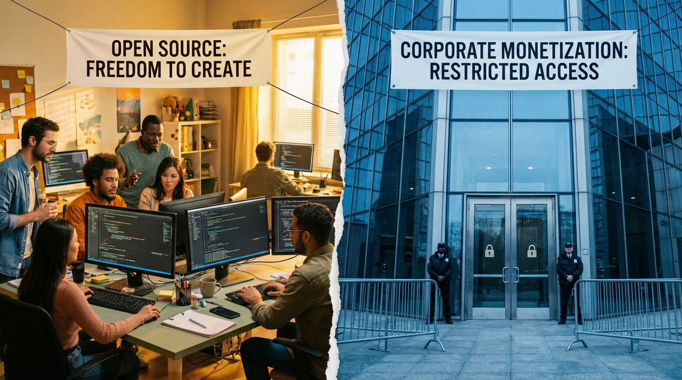 Spannungsfeld zwischen Open Source und Corporate-Monetarisierung